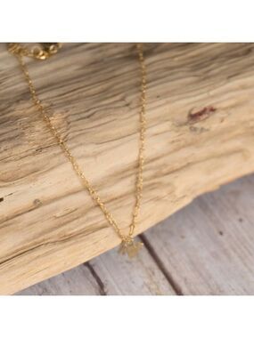 One of a Kind 14k Gold Vermeil Initial Necklace R